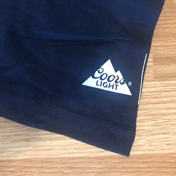 Braves Coors Light T-Shirt L MLB Genuine Merchandise Grey & Black Cotton Blend - Picture 7 of 7